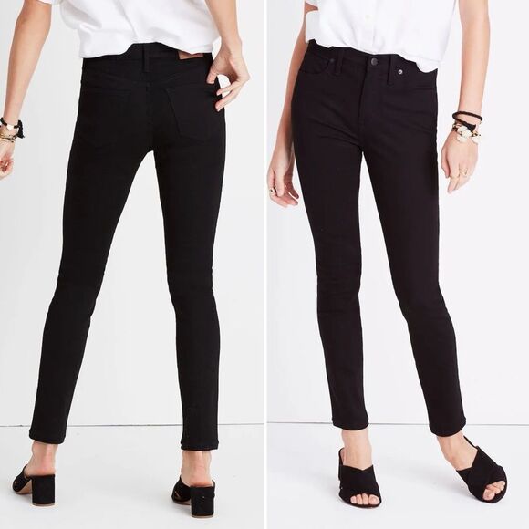 Madewell Tall 9” Mid-Rise Skinny Jeans in ISKO Stay Black Size 26T | 2 Tall - Picture 14 of 14